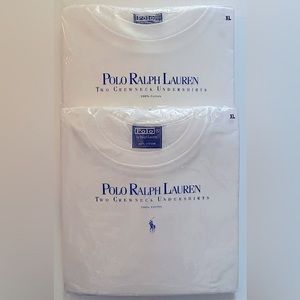 (2) BNIP POLO RALPH LAUREN PK. OF TWO CREW NECK UNDERSHIRTS - MEN’S SIZE XL